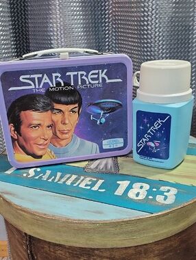 Star Trek Blue Retro Thermos Bottle - Vintage 1979